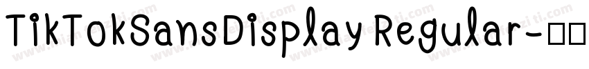 TikTokSansDisplay Regular字体转换